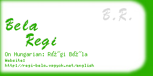 bela regi business card